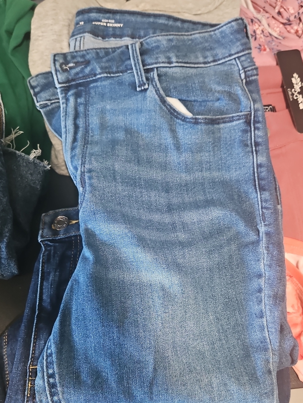 Women's Medium Blue Super Skinny Jeans - Stretch Denim
